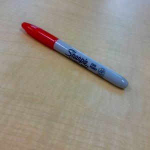 I am selling a red sharpie, barely used and, Beautiful color.